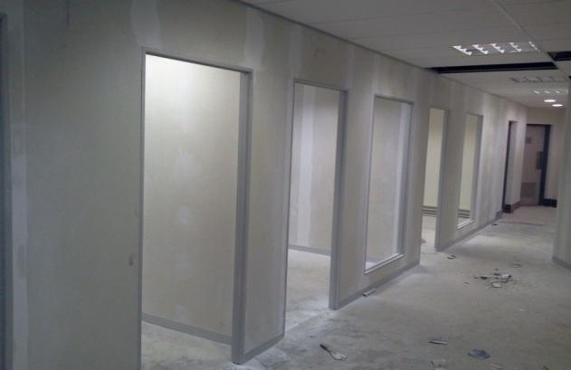 Gypsum Partition And Floor Cleaning